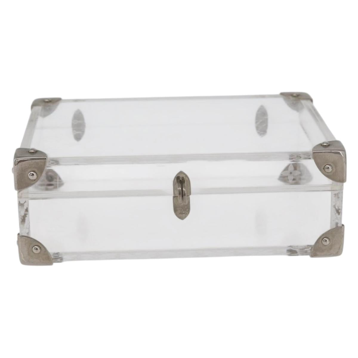 LOUIS VUITTON Monogram Love Message Mini Trunk plastic Clear M99079 Auth 176089