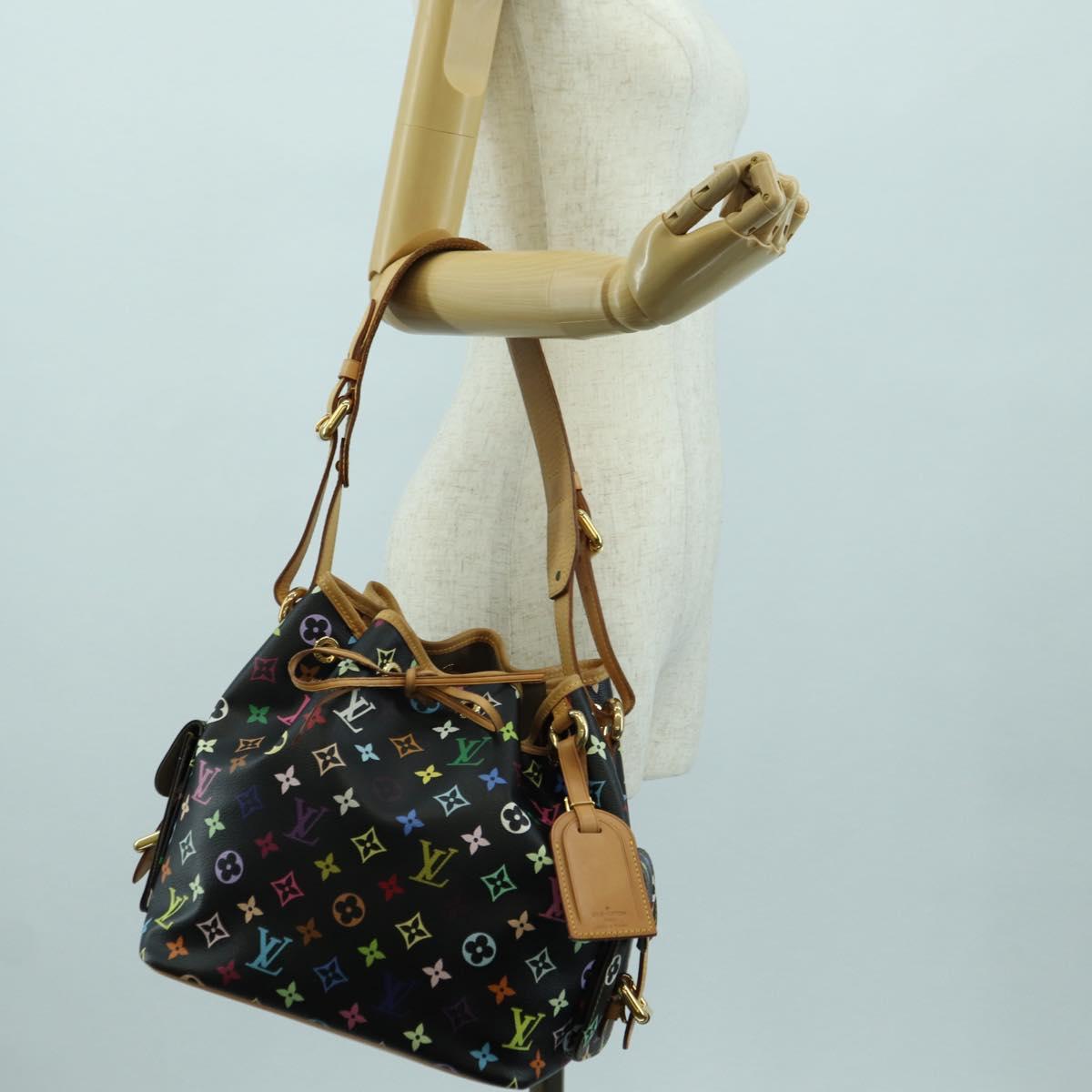 LOUIS VUITTON Monogram Multicolor Petit Noe Bag Black M42230 LV Auth 176094V