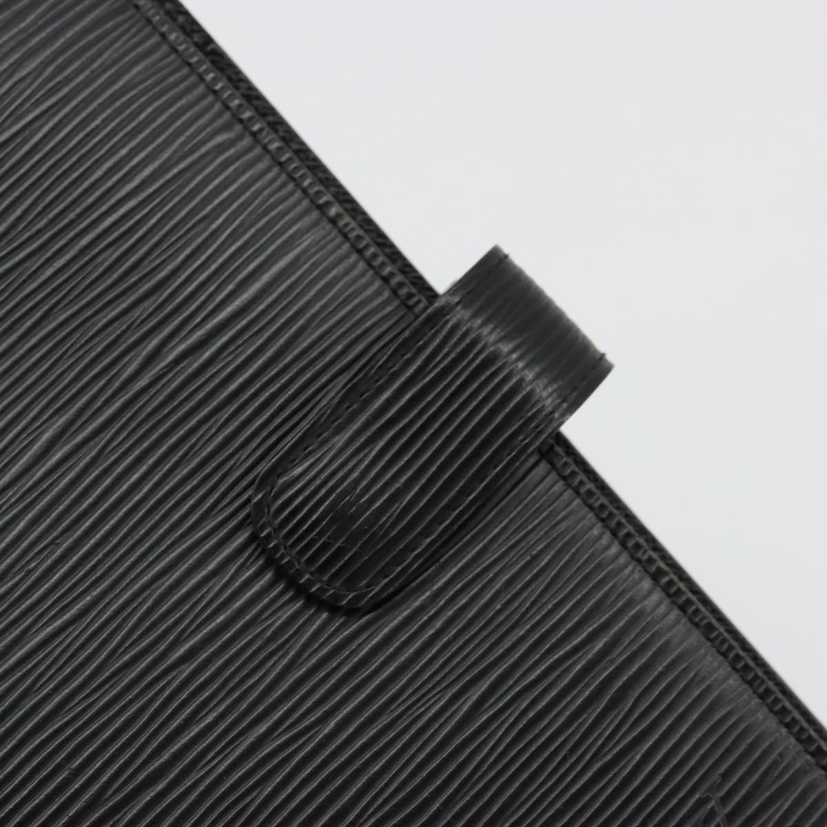 LOUIS VUITTON Epi Agenda MM Day Planner Cover Black R20042 LV Auth 176102A