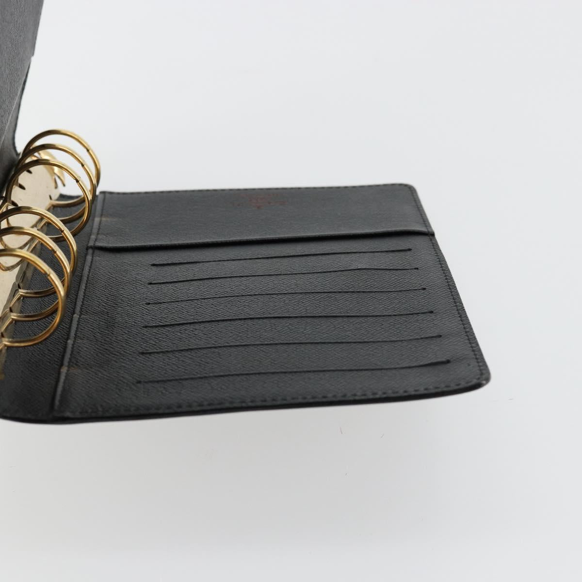LOUIS VUITTON Epi Agenda MM Day Planner Cover Black R20042 LV Auth 176102A