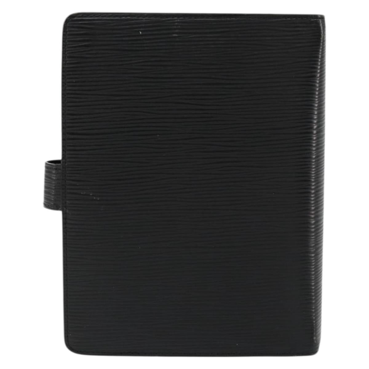 LOUIS VUITTON Epi Agenda MM Day Planner Cover Black R20042 LV Auth 176102A