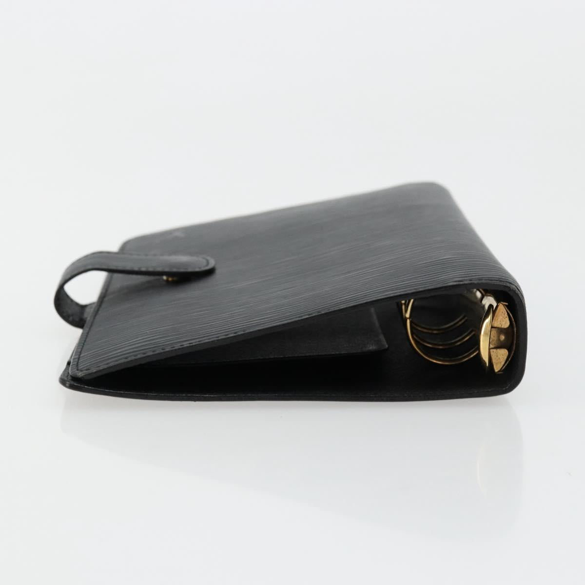 LOUIS VUITTON Epi Agenda MM Day Planner Cover Black R20042 LV Auth 176102A