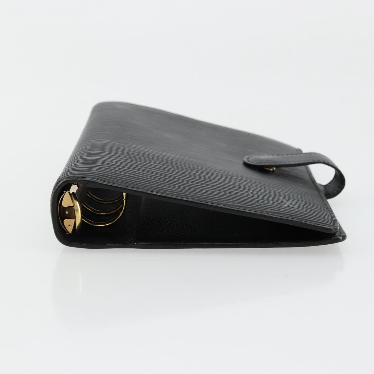 LOUIS VUITTON Epi Agenda MM Day Planner Cover Black R20042 LV Auth 176102A