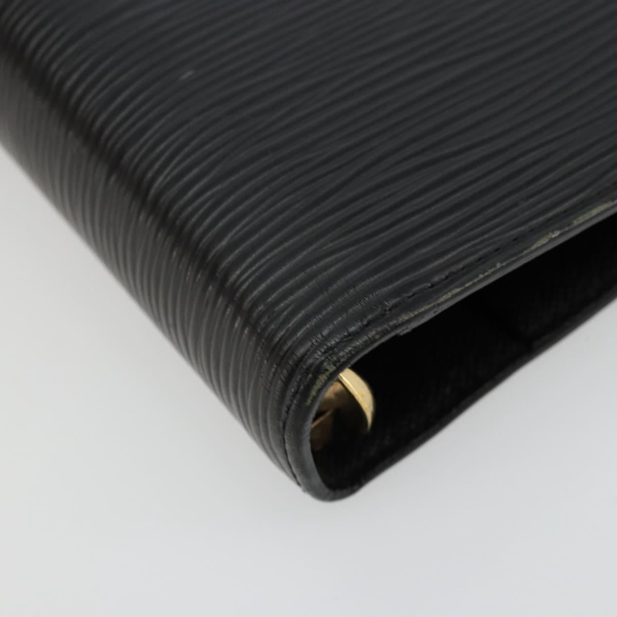 LOUIS VUITTON Epi Agenda MM Day Planner Cover Black R20042 LV Auth 176102A