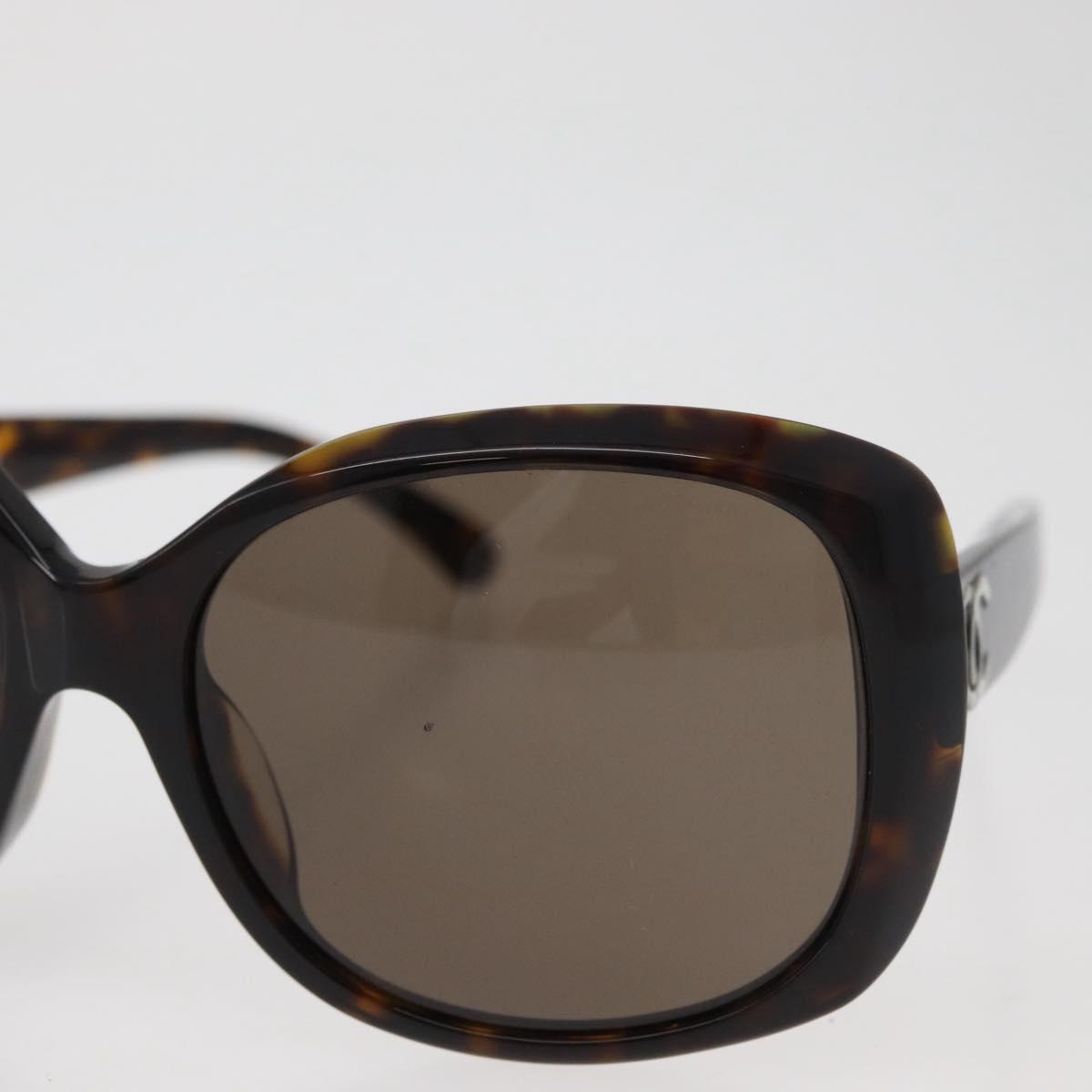 CHANEL COCO Mark Sunglasses plastic Black CC Auth 176107