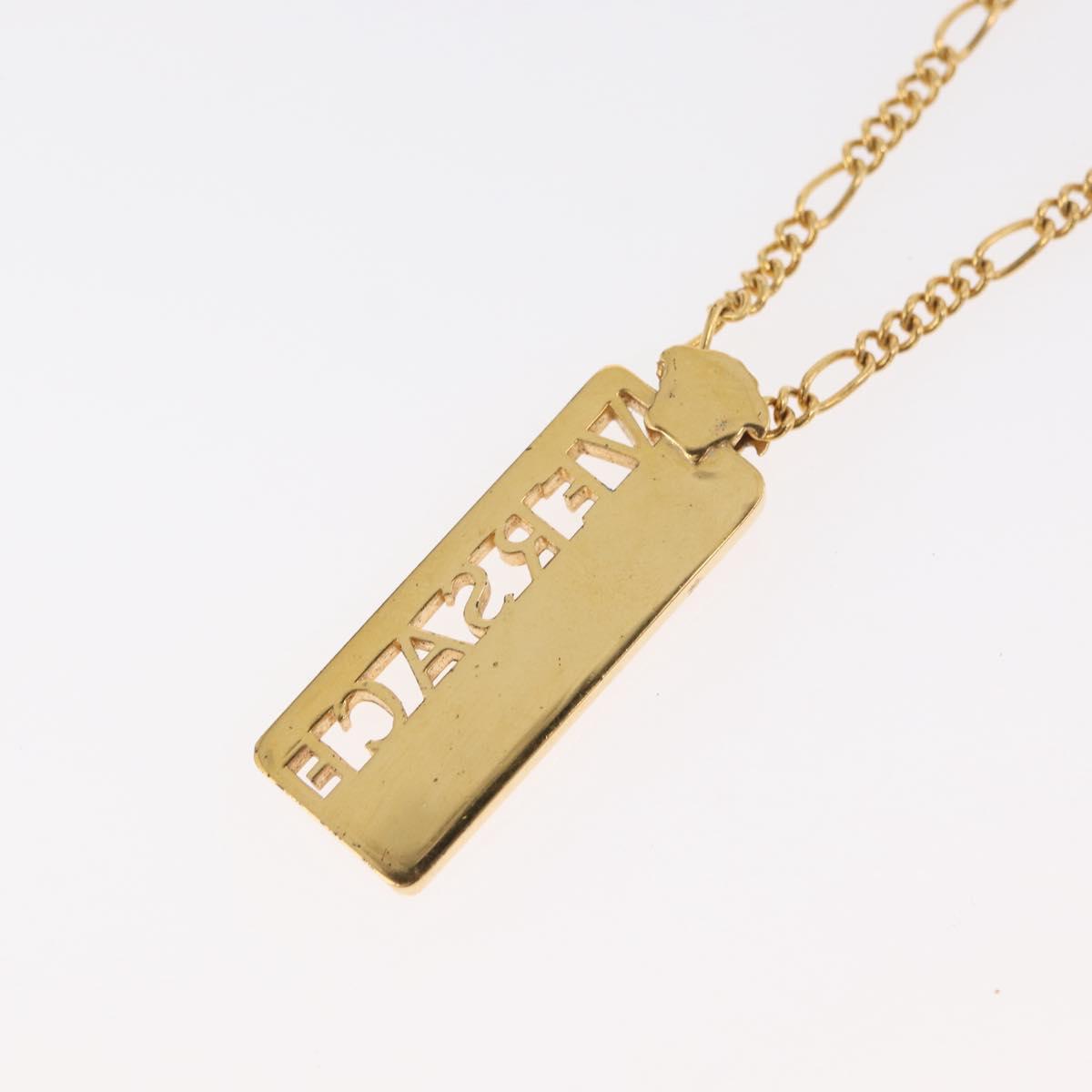 VERSACE Necklace metal Gold Tone Auth 176118A