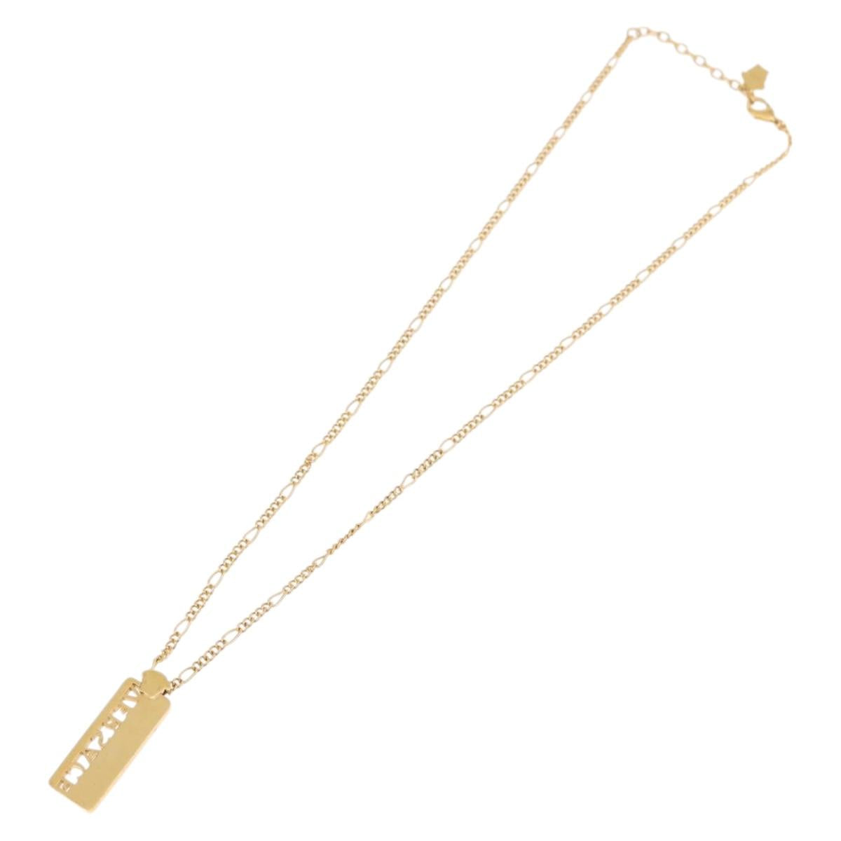 VERSACE Necklace metal Gold Tone Auth 176118A