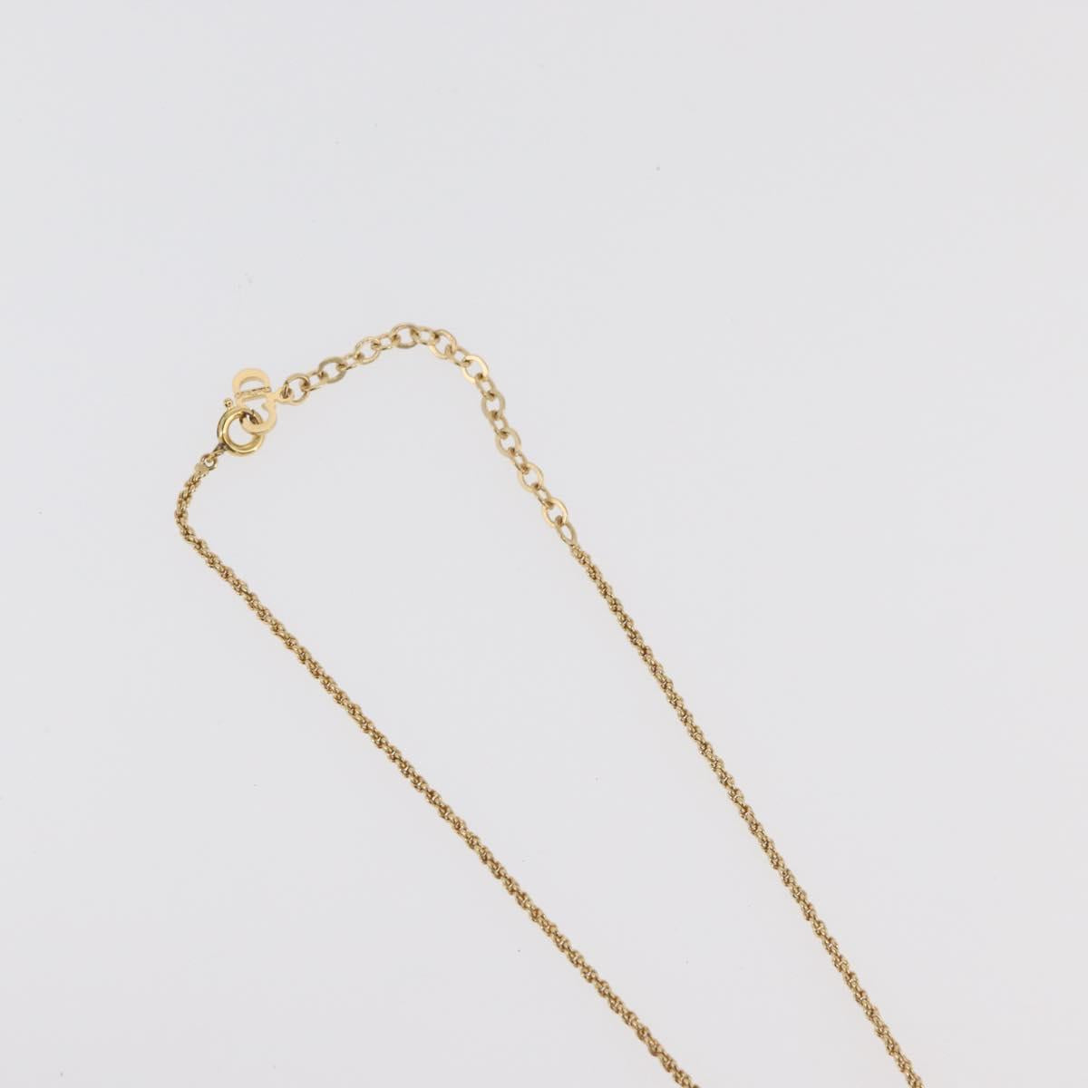 Christian Dior Necklace metal 3 Set Gold Tone Auth 176122