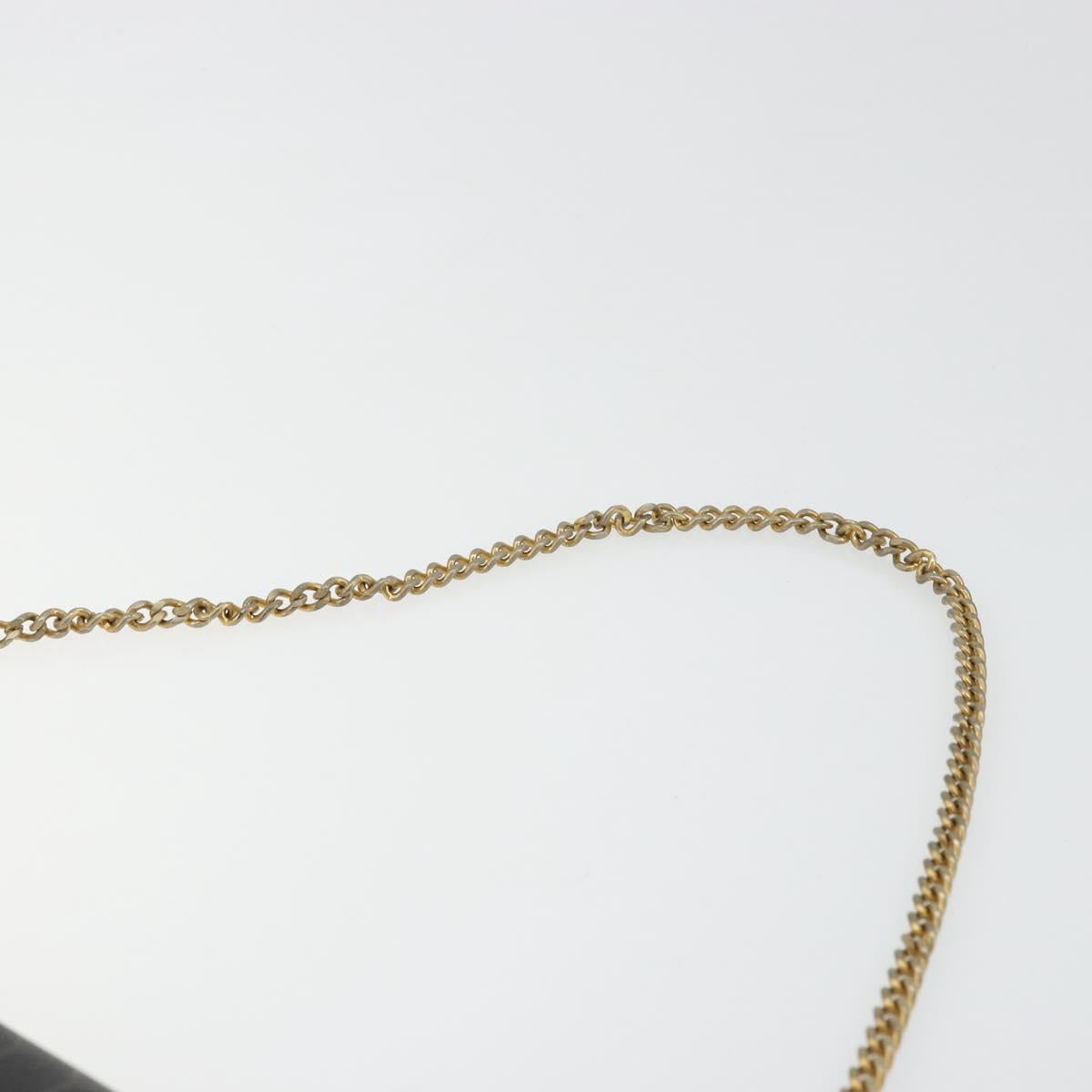 Christian Dior Honeycomb Canvas Chain Shoulder Bag PVC Black Gold Auth 176131