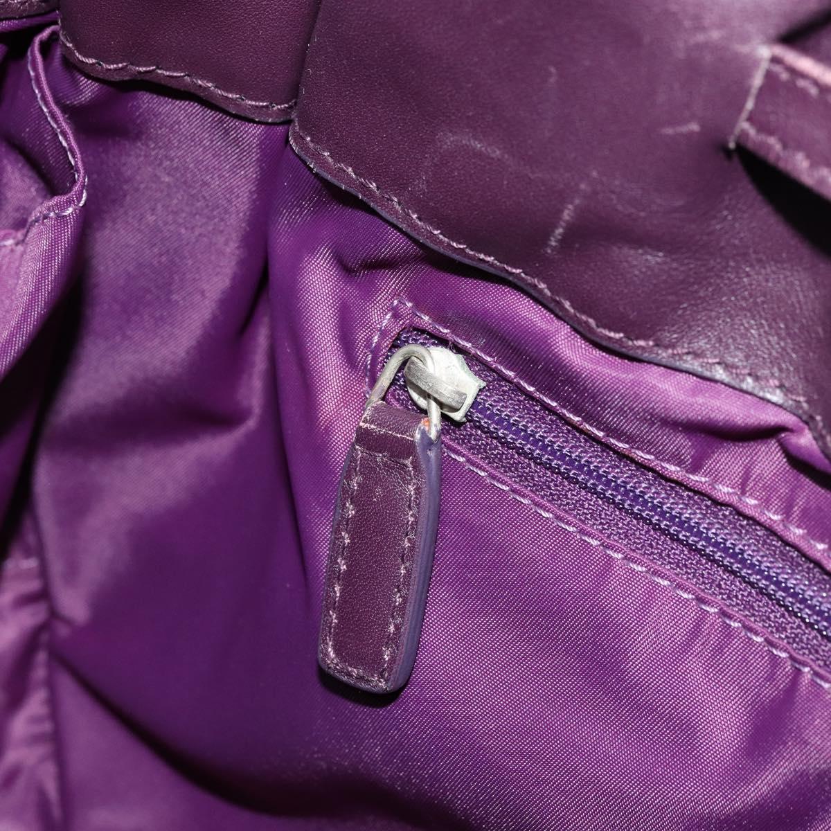 Christian Dior Canage Hand Bag Nylon Purple Silver Auth 176132