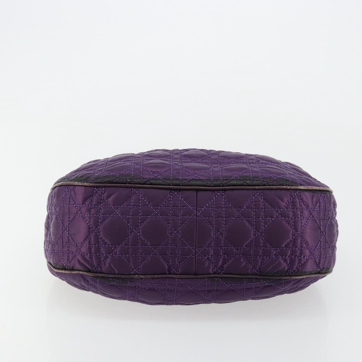 Christian Dior Canage Hand Bag Nylon Purple Silver Auth 176132
