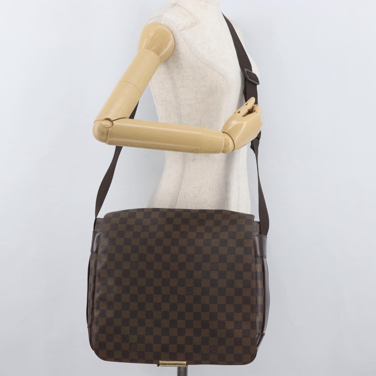 LOUIS VUITTON Damier Ebene Bastille Shoulder Bag N45258 LV Auth 176158