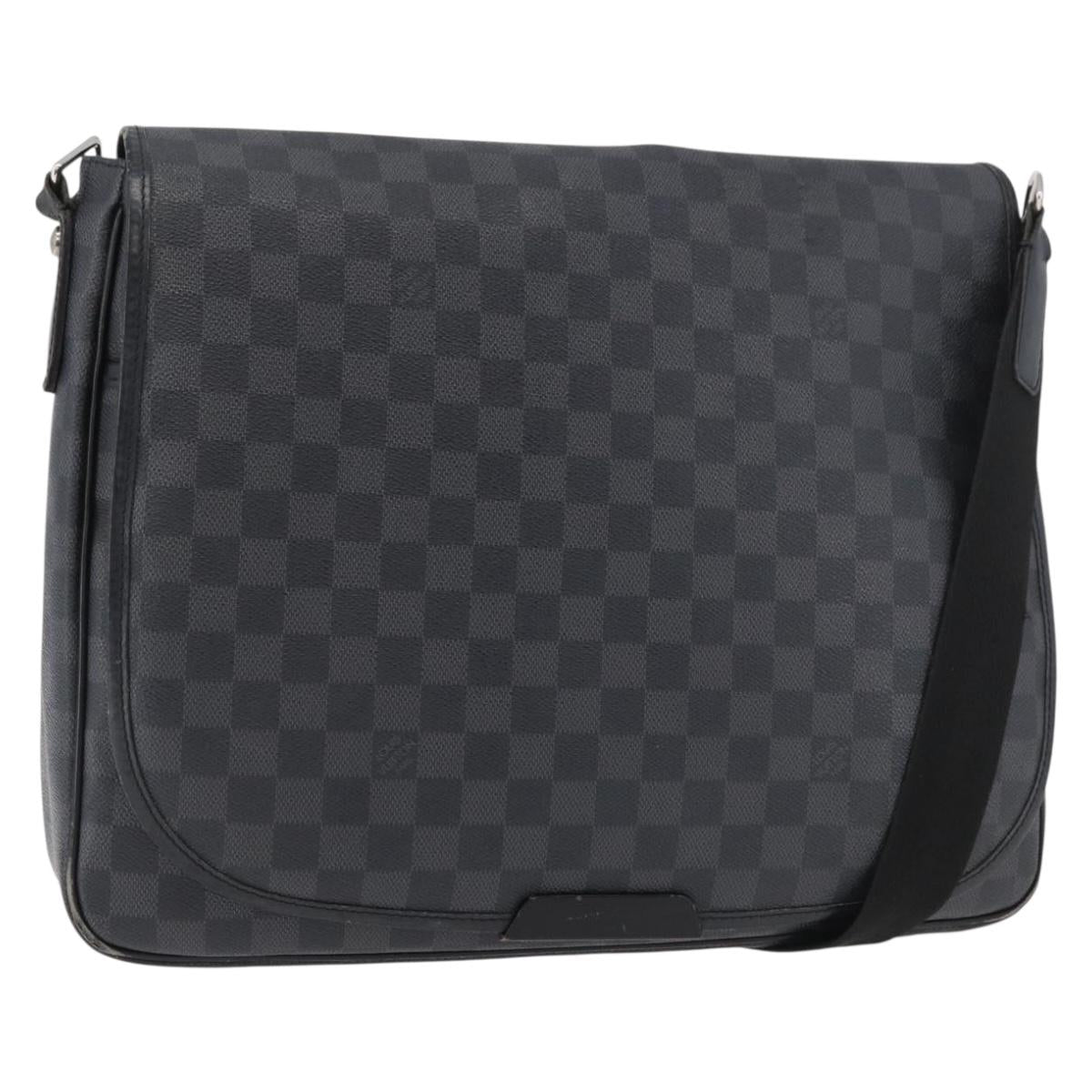 LOUIS VUITTON Damier Graphite Daniel GM Shoulder Bag N58033 LV Auth 176159