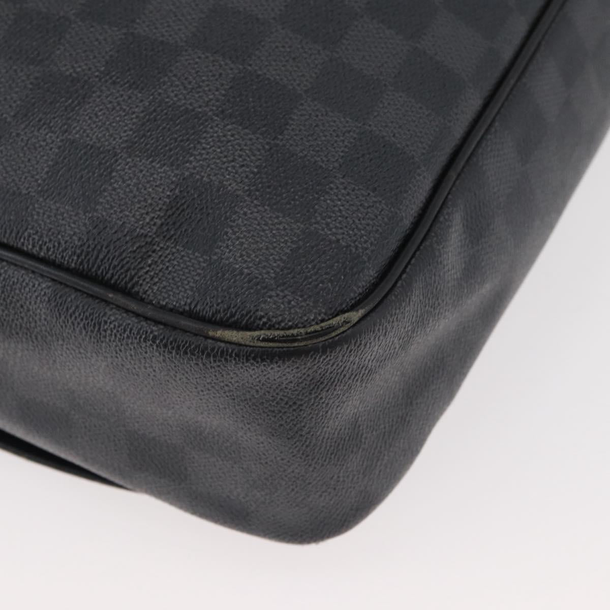 LOUIS VUITTON Damier Graphite Daniel GM Shoulder Bag N58033 LV Auth 176159