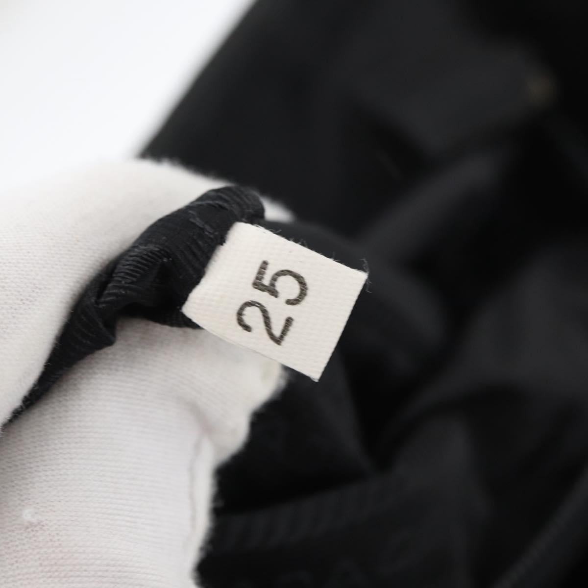 PRADA Hand Bag Nylon Black Silver Auth 176163