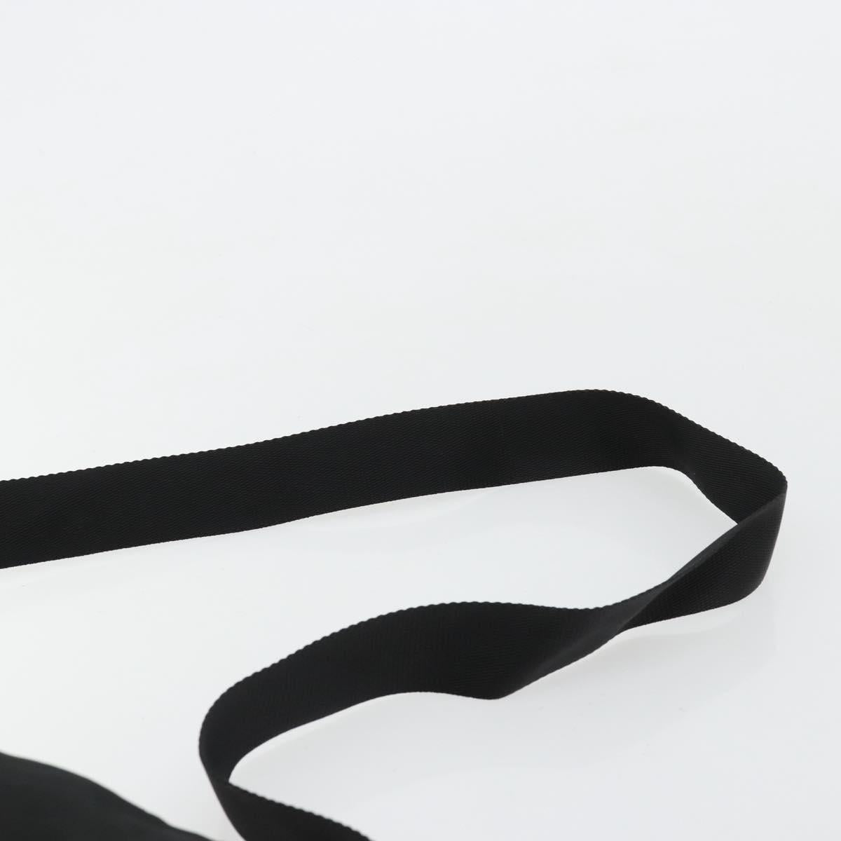 PRADA Shoulder Bag Nylon Black Silver Auth 176173