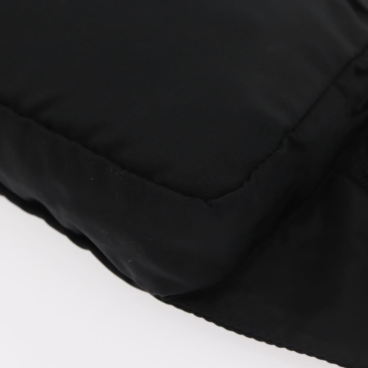 PRADA Body Bag Nylon Black Silver Auth 176176A
