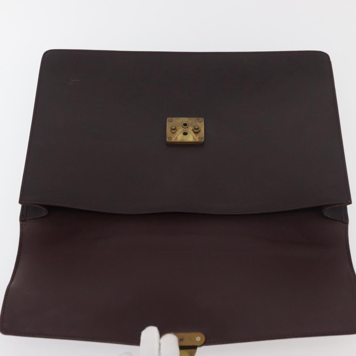 LOUIS VUITTON Taiga Serviette Kourad Business Bag Acajou M30076 LV Auth 176179