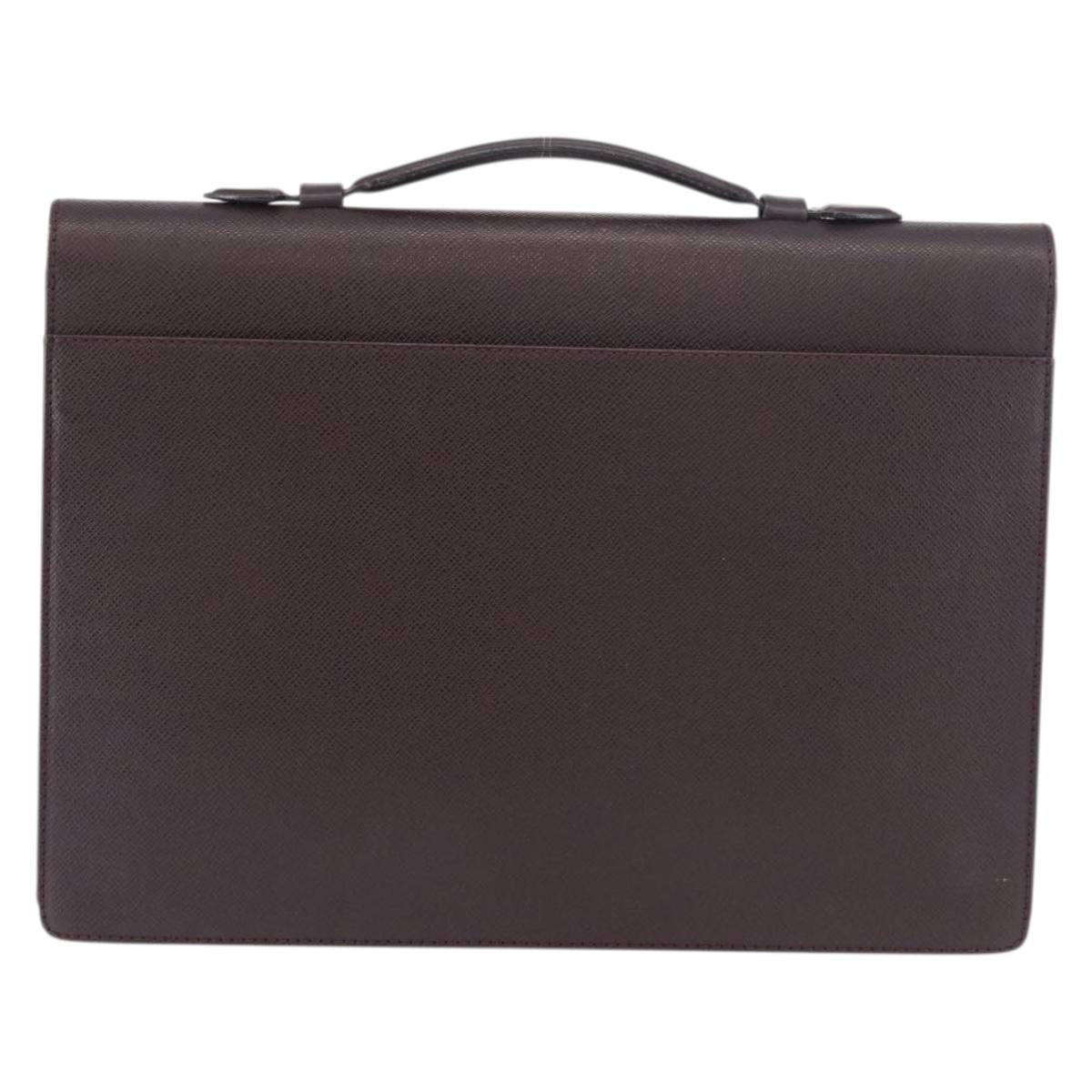 LOUIS VUITTON Taiga Serviette Kourad Business Bag Acajou M30076 LV Auth 176179