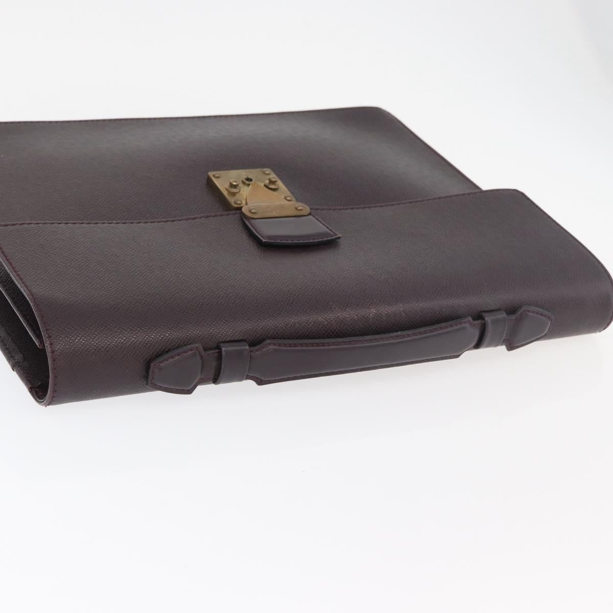 LOUIS VUITTON Taiga Serviette Kourad Business Bag Acajou M30076 LV Auth 176179