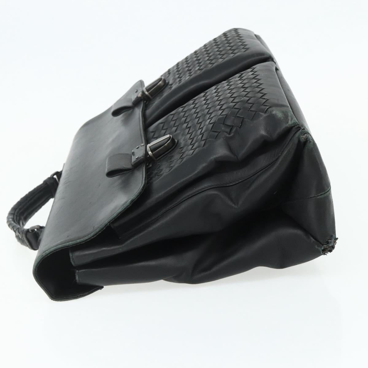 BOTTEGA VENETA INTRECCIATO Business Bag Leather Black 155172 Auth 176192