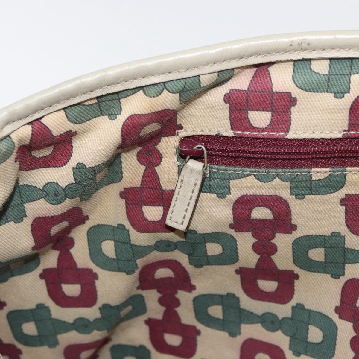 GUCCI GG Canvas Guccissima Princess Bag Leather Ivory Gold 163805 Auth 176193