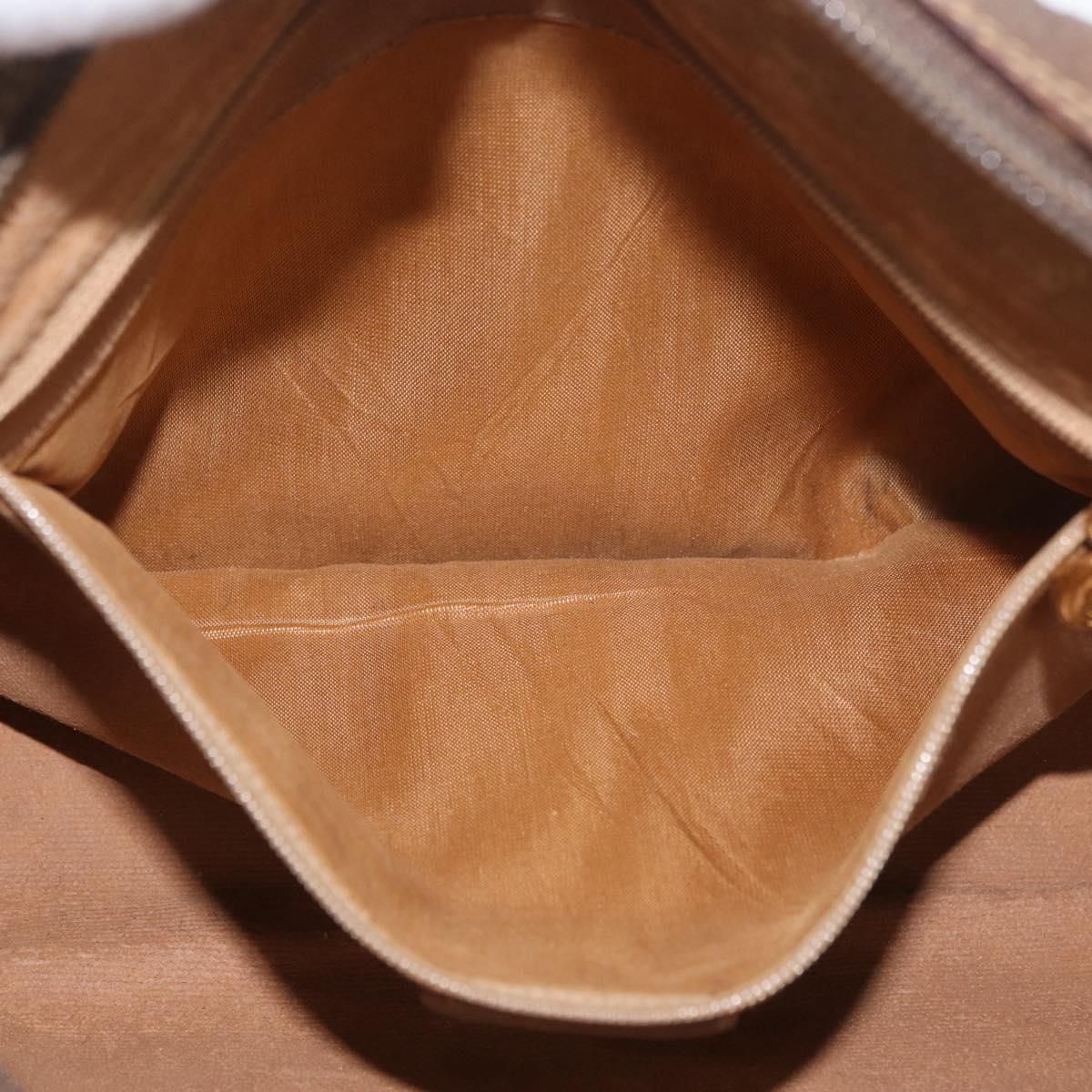 GUCCI GG Supreme Web Sherry Line Bag PVC Beige Gold 001 113 6472 Auth 176195