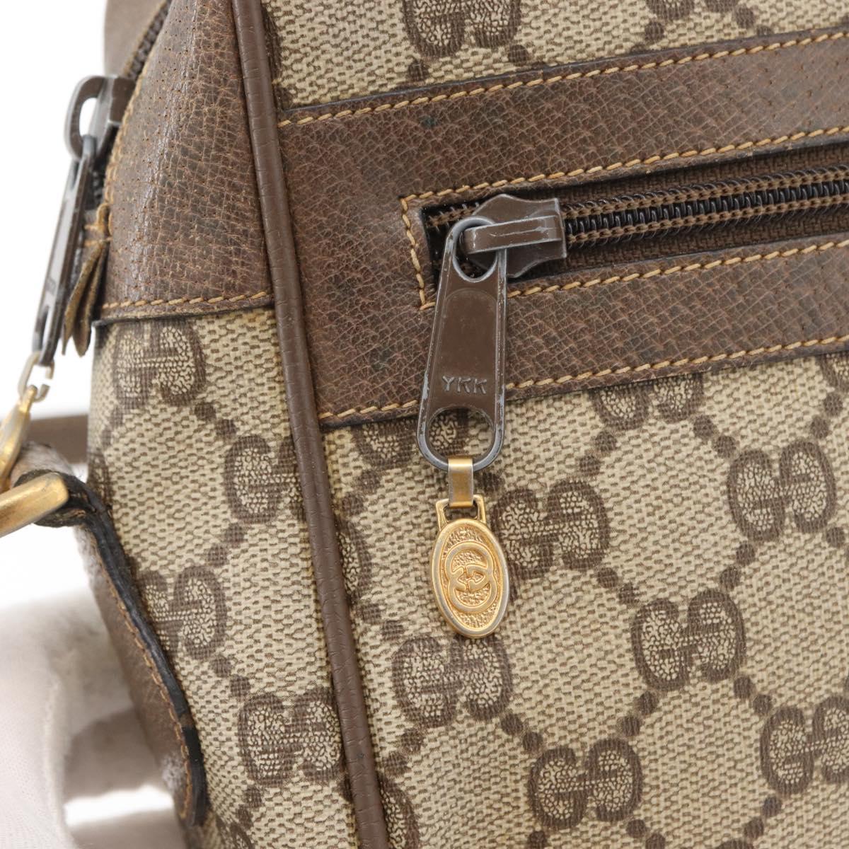 GUCCI GG Supreme Web Sherry Line Bag PVC Beige Red 68 02 005 Auth 176196