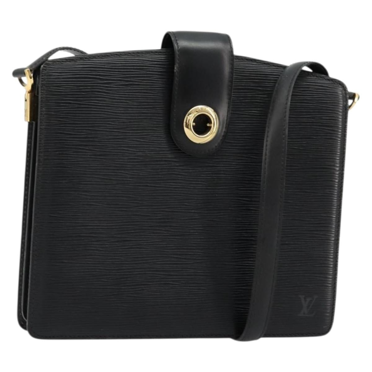 LOUIS VUITTON Epi Capuchin Shoulder Bag Black M52342 LV Auth 176221