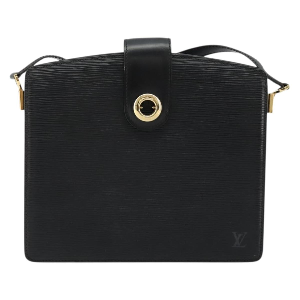 LOUIS VUITTON Epi Capuchin Shoulder Bag Black M52342 LV Auth 176221