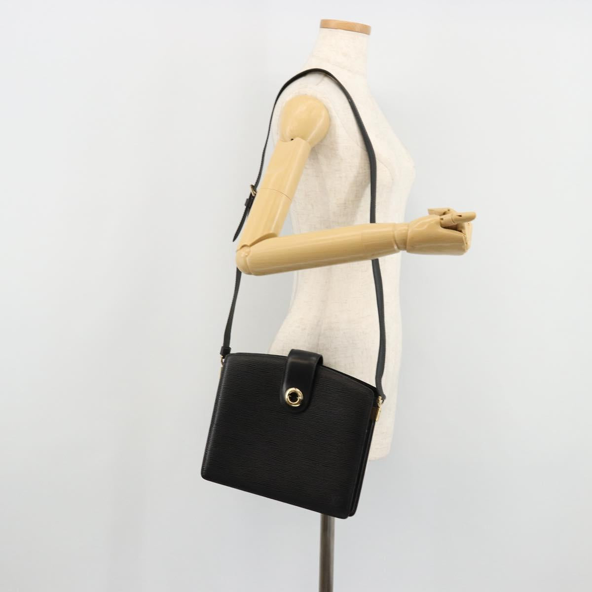 LOUIS VUITTON Epi Capuchin Shoulder Bag Black M52342 LV Auth 176221