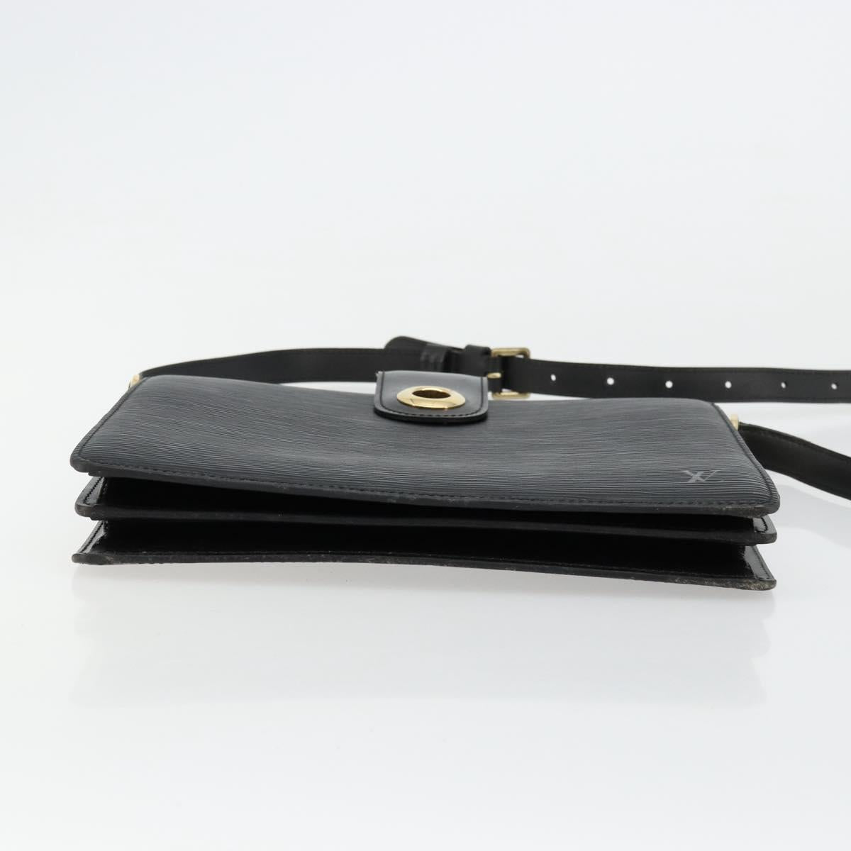 LOUIS VUITTON Epi Capuchin Shoulder Bag Black M52342 LV Auth 176221