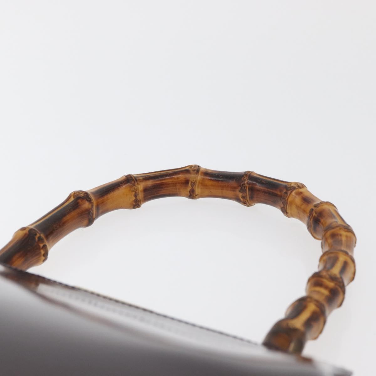 GUCCI Bamboo Hand Bag patent Bordeaux Gold 000 4781 0295 Auth 176222