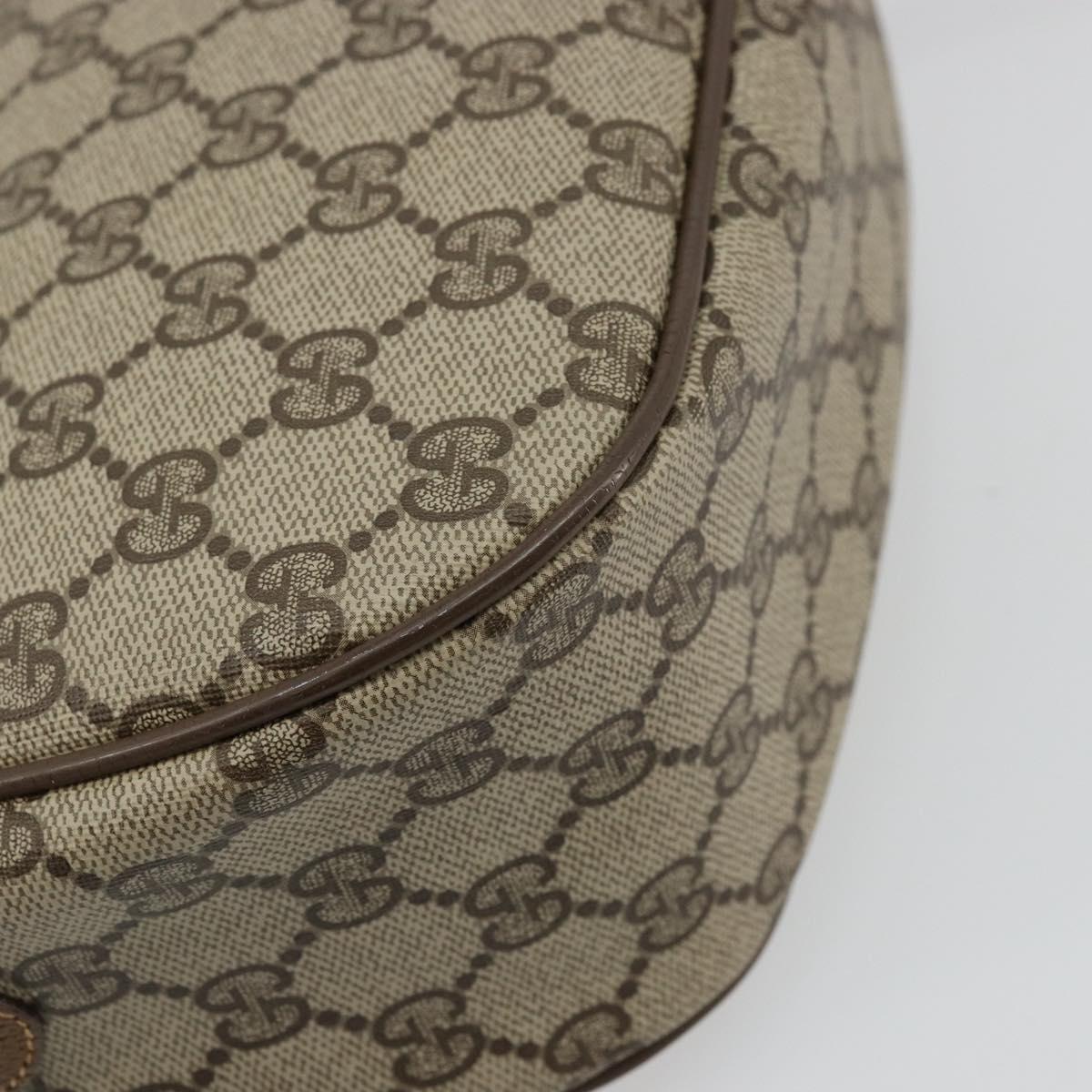 GUCCI GG Supreme Web Sherry Line Bag PVC Beige Gold 89 02 032 Auth 176224
