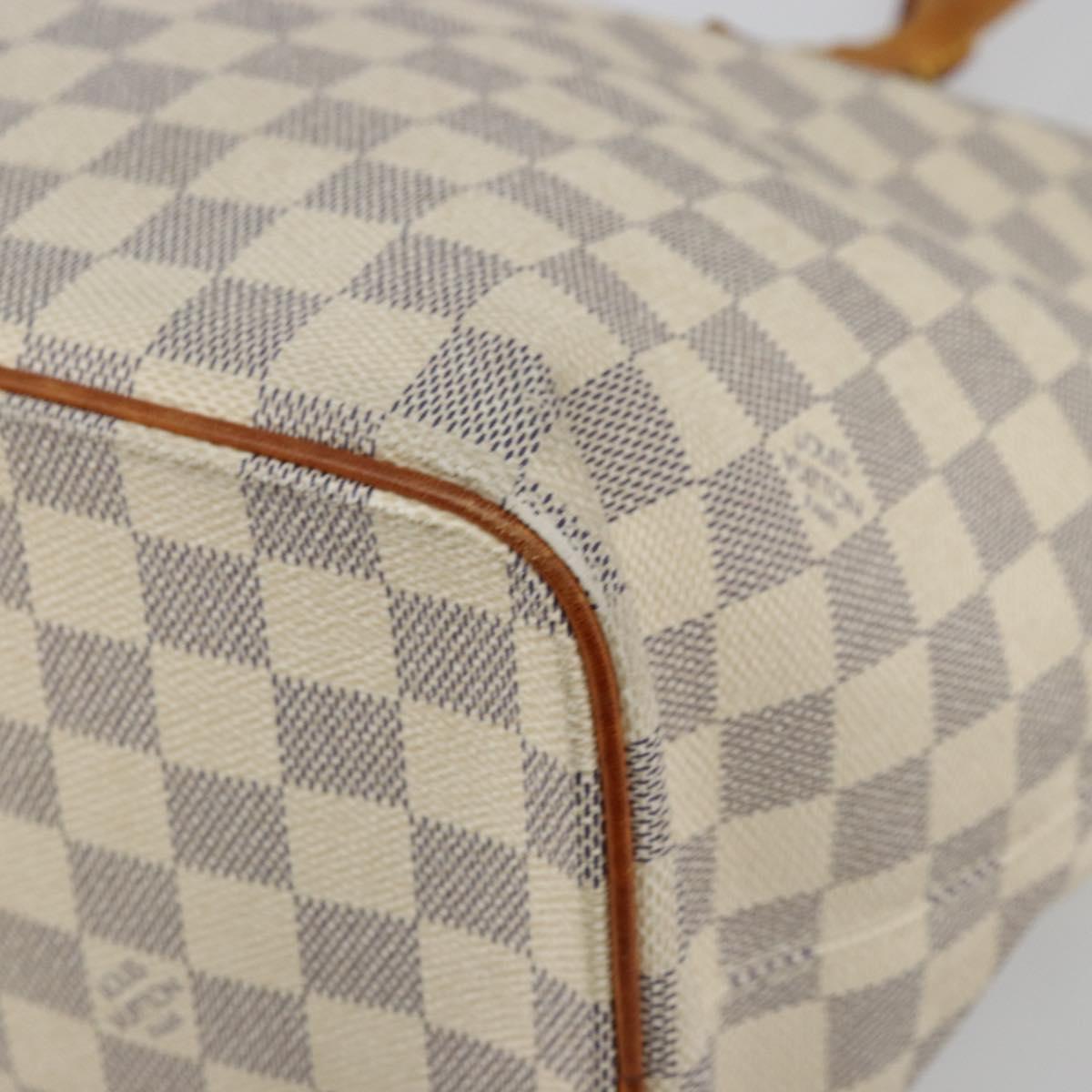 LOUIS VUITTON Damier Azur Saleya MM Tote Bag N51185 LV Auth 176240