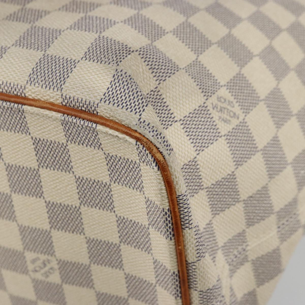 LOUIS VUITTON Damier Azur Saleya MM Tote Bag N51185 LV Auth 176240