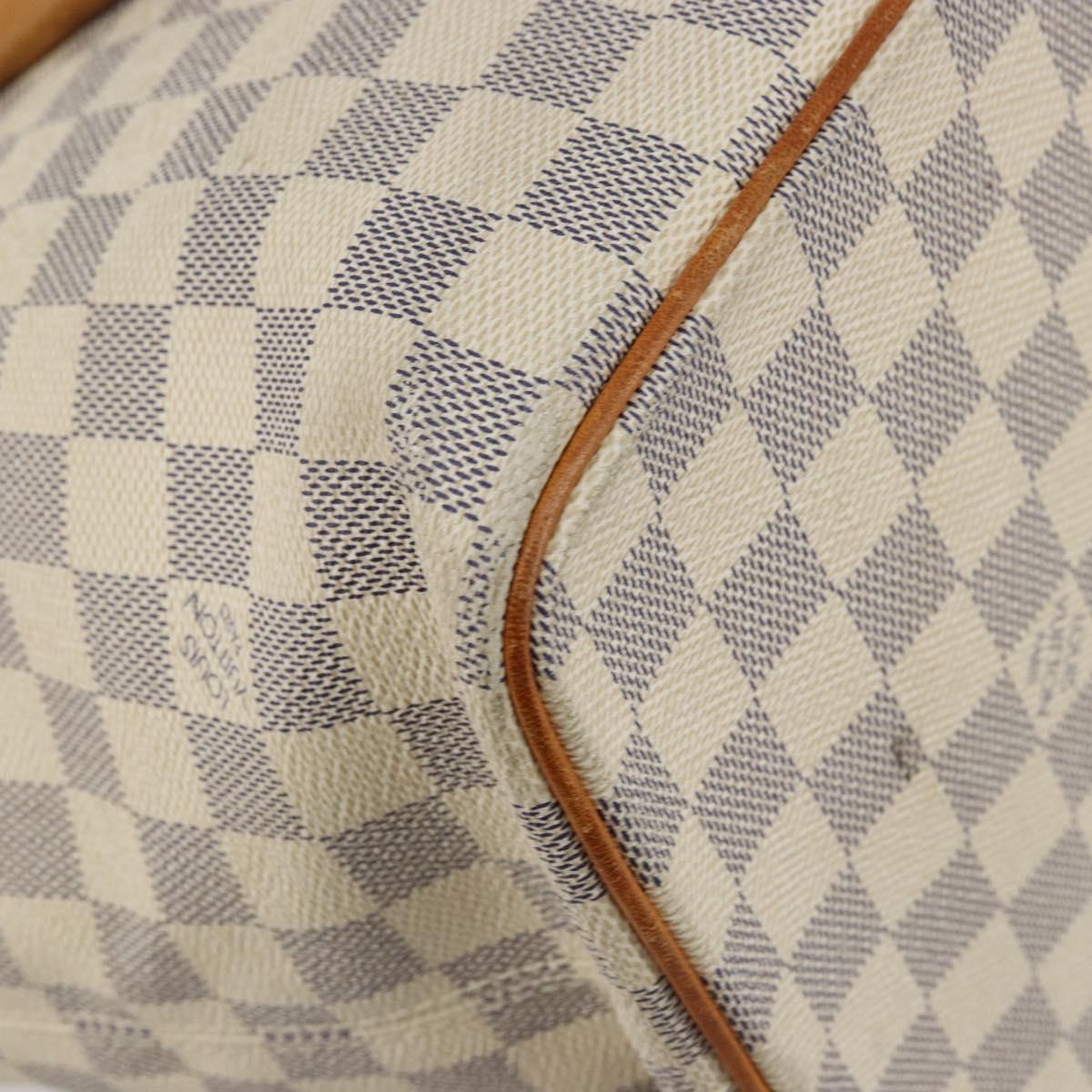 LOUIS VUITTON Damier Azur Saleya MM Tote Bag N51185 LV Auth 176240