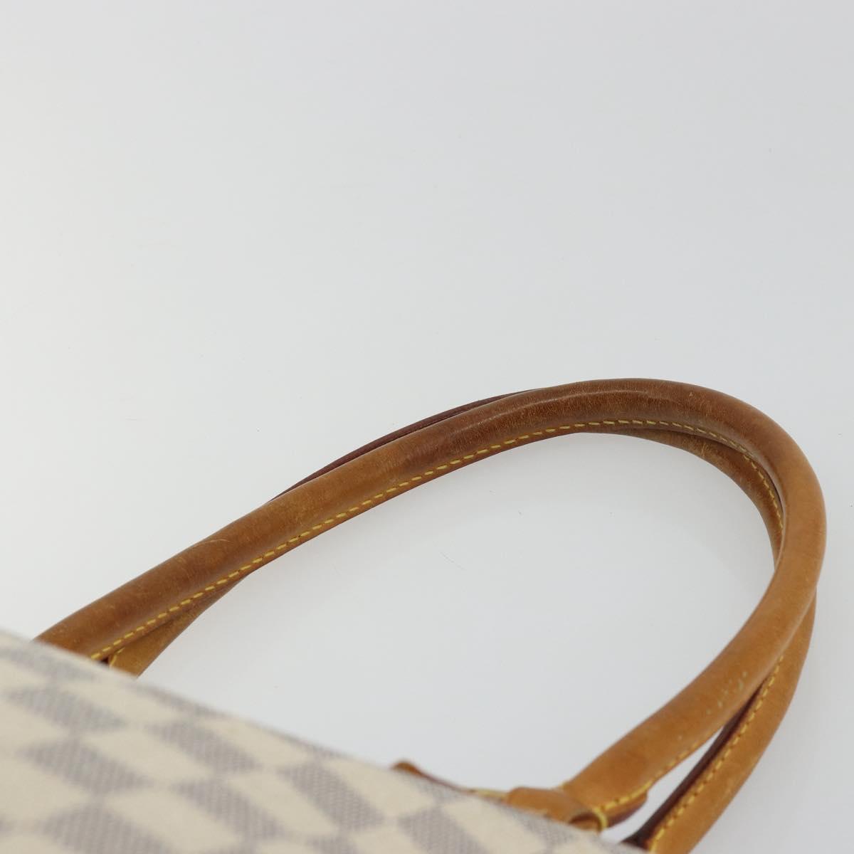 LOUIS VUITTON Damier Azur Saleya MM Tote Bag N51185 LV Auth 176240