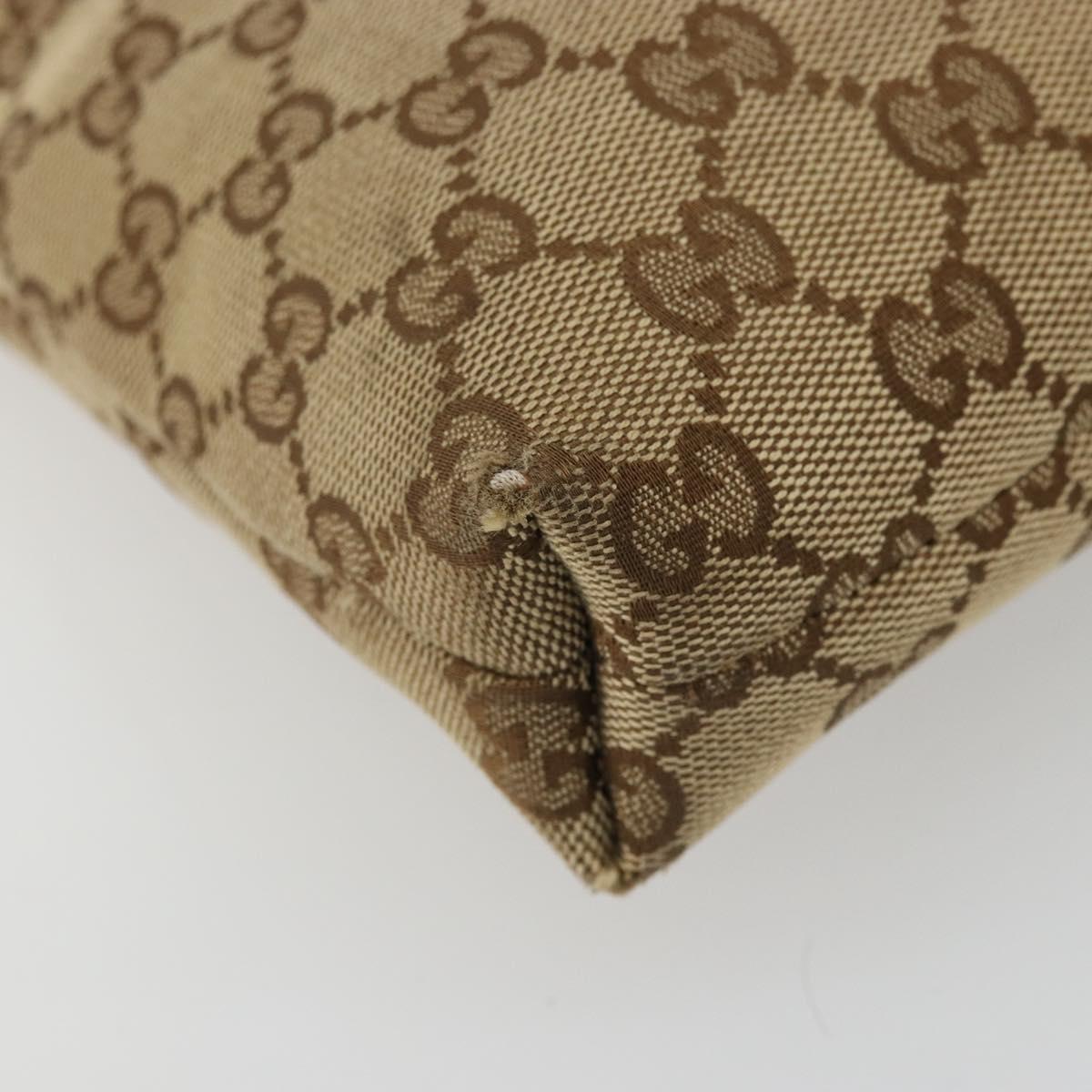GUCCI GG Canvas Shoulder Bag Beige Gold 388924 Auth 176257