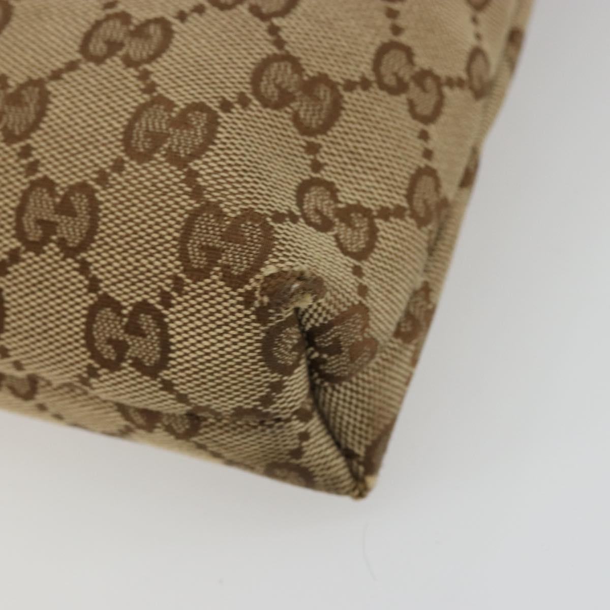 GUCCI GG Canvas Shoulder Bag Beige Gold 388924 Auth 176257