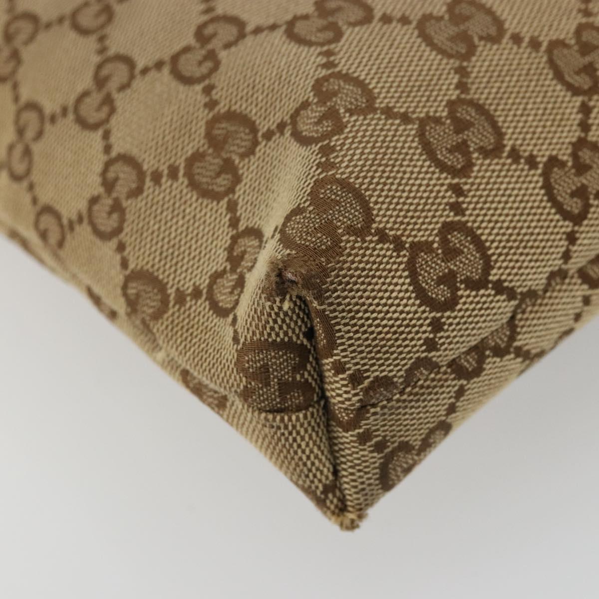 GUCCI GG Canvas Shoulder Bag Beige Gold 388924 Auth 176257