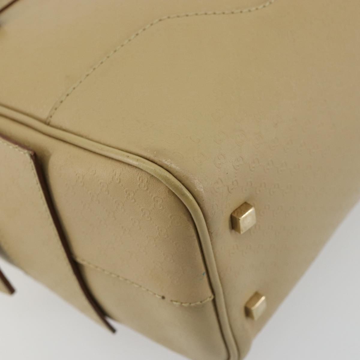 GUCCI Micro GG Supreme Hand Bag PVC Beige Gold 002 1115 Auth 176267A