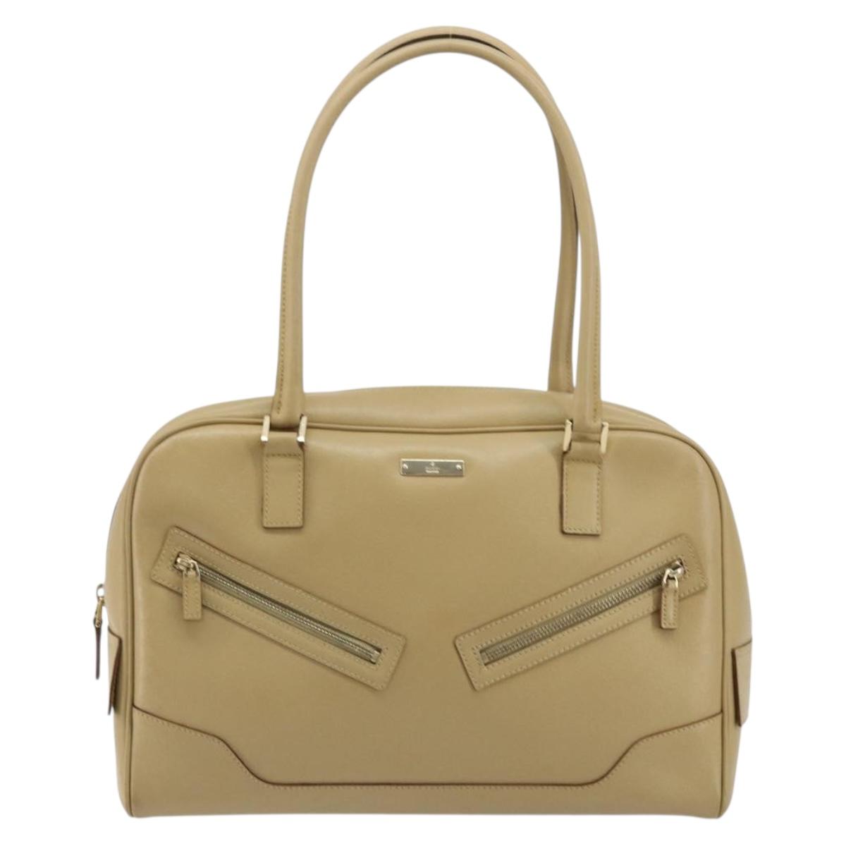 GUCCI Micro GG Supreme Hand Bag PVC Beige Gold 002 1115 Auth 176267A