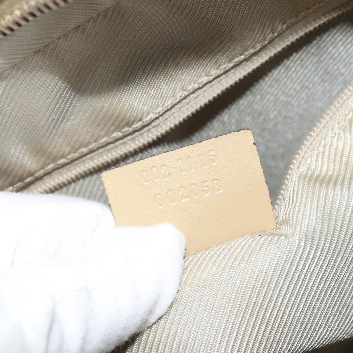 GUCCI Micro GG Supreme Hand Bag PVC Beige Gold 002 1115 Auth 176267A