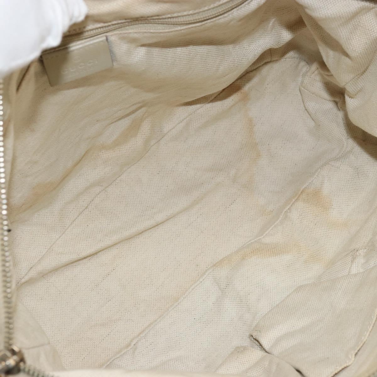 GUCCI GG Canvas Hand Bag 2way Beige Gold 247902 Auth 176270
