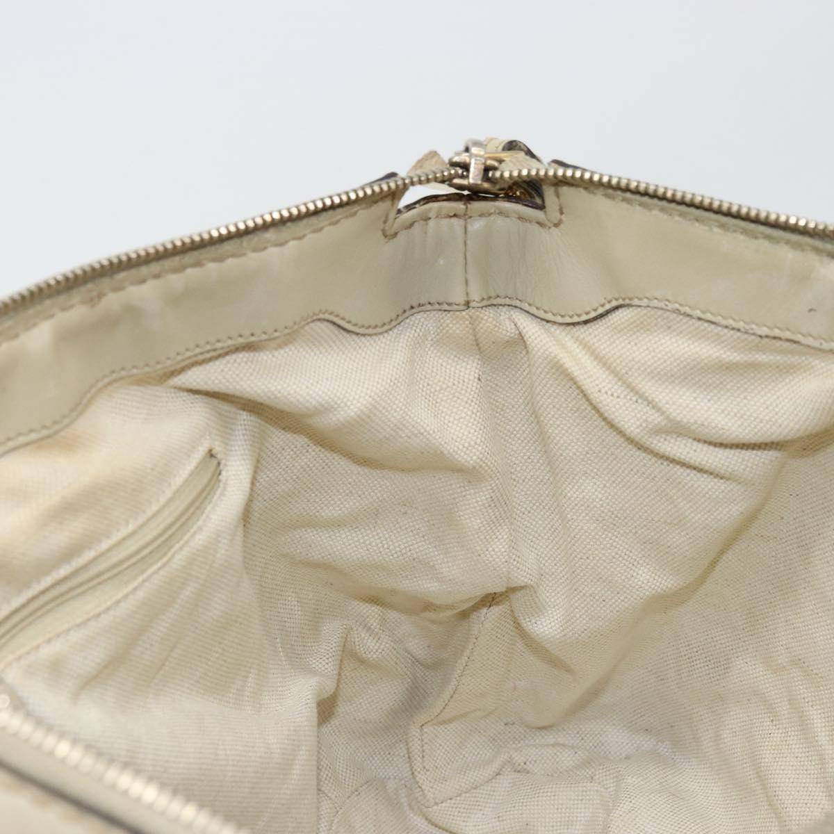 GUCCI GG Canvas Hand Bag 2way Beige Gold 247902 Auth 176270