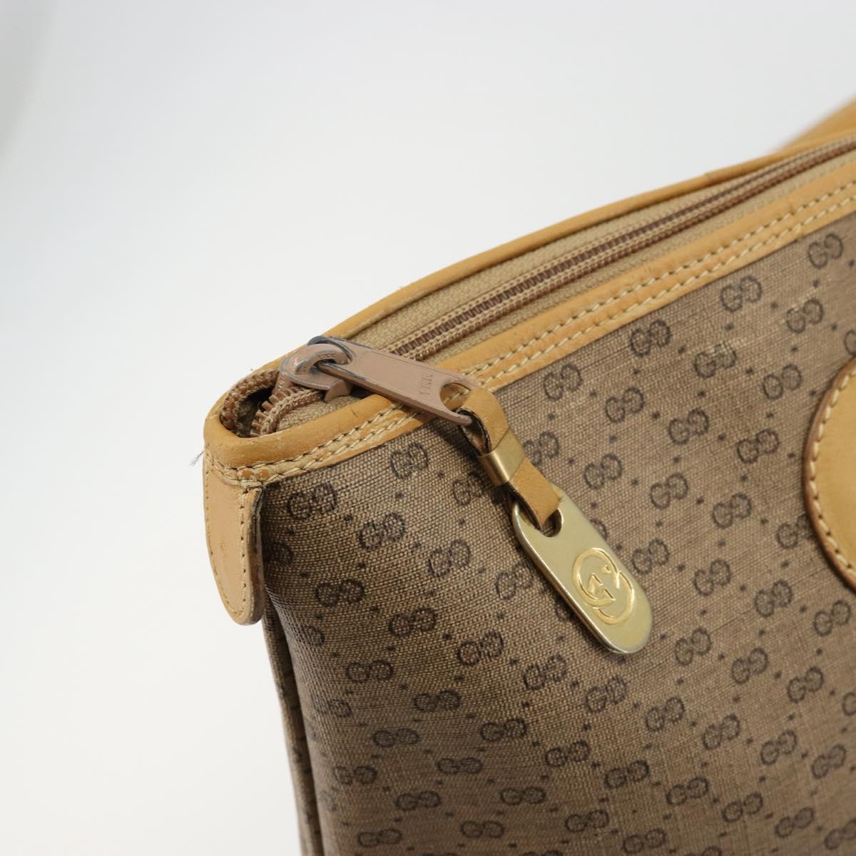 GUCCI Micro GG Supreme Tote Bag PVC Beige Gold 002 4868 39 Auth 176281