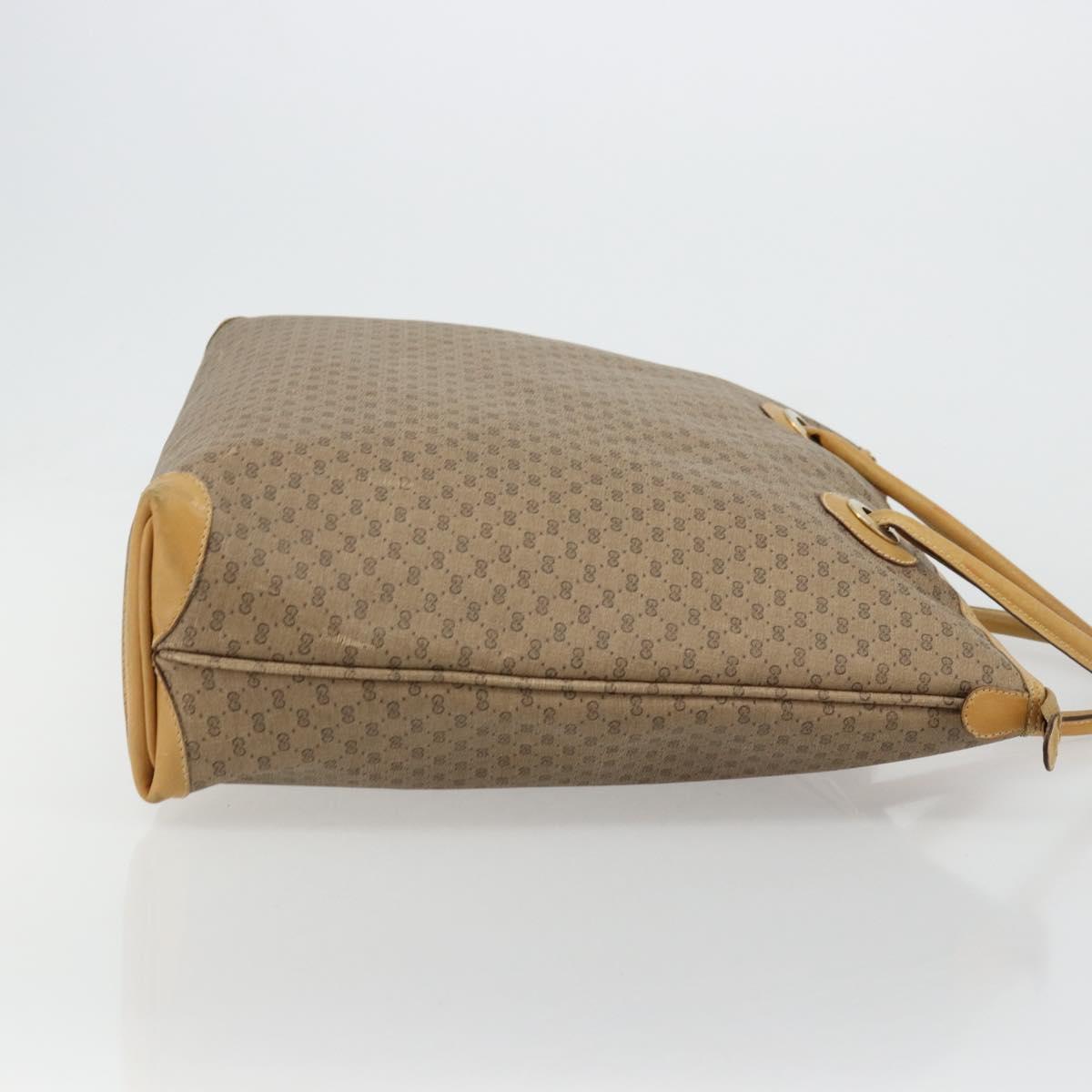 GUCCI Micro GG Supreme Tote Bag PVC Beige Gold 002 4868 39 Auth 176281