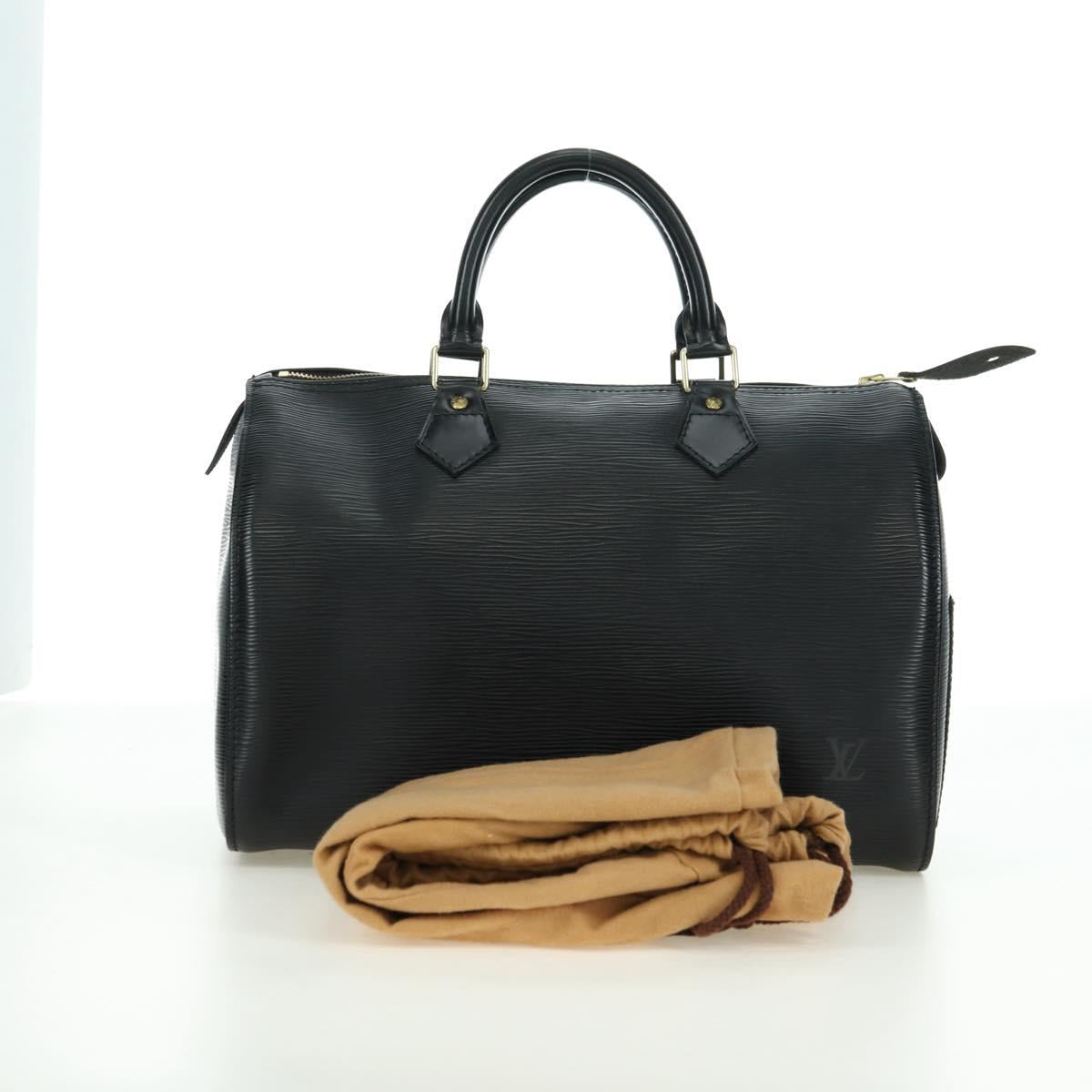 LOUIS VUITTON Epi Speedy 30 Hand Bag Noir Black M43002 LV Auth 176283SAV