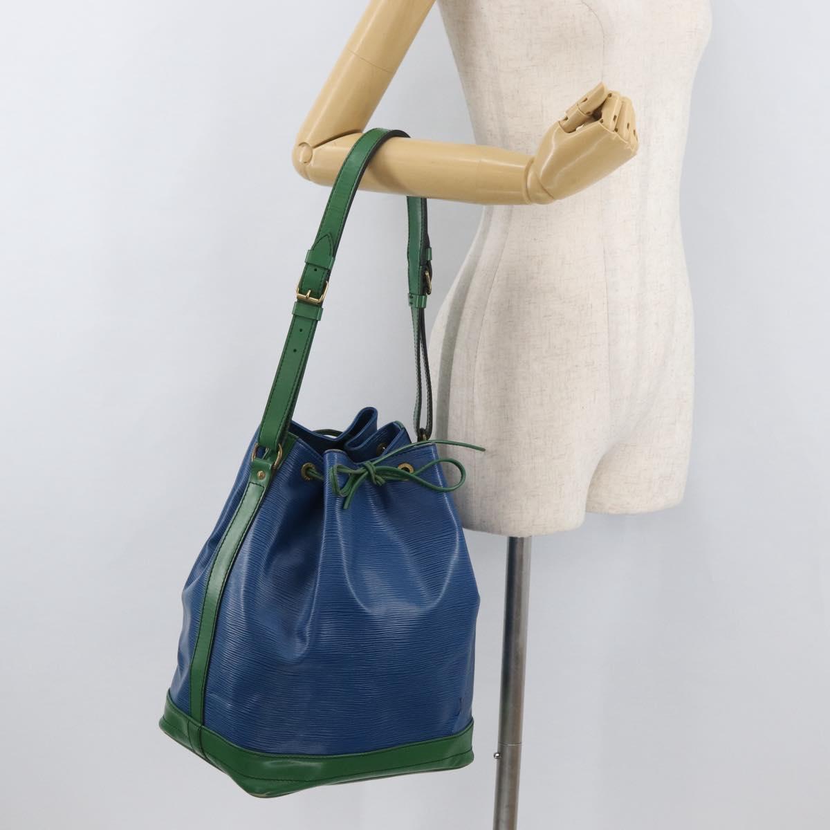 LOUIS VUITTON Epi Noe Shoulder Bag Bicolor Green Blue M44044 LV Auth 176285